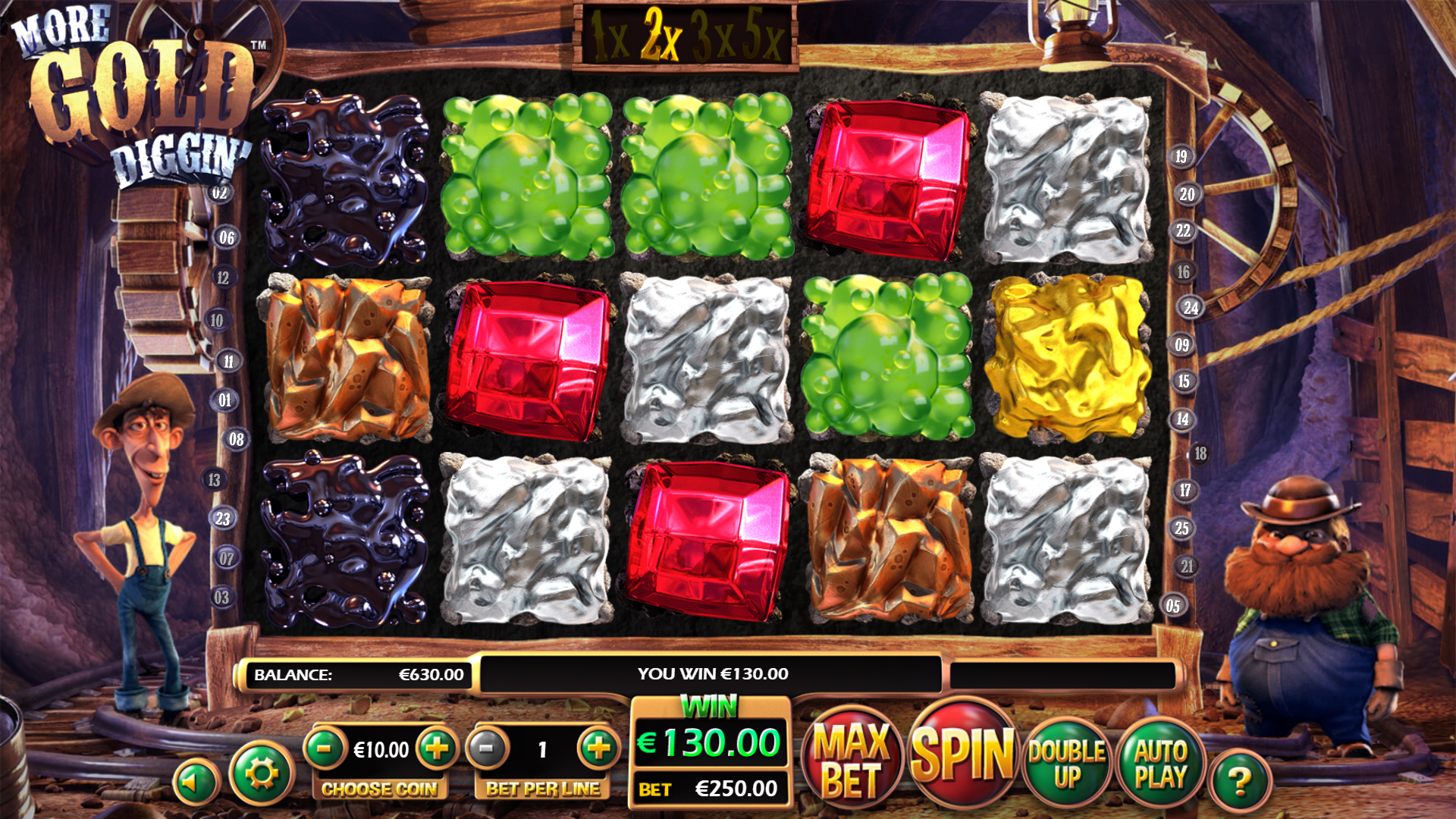 BetSoft More Gold Diggin' Screenshot