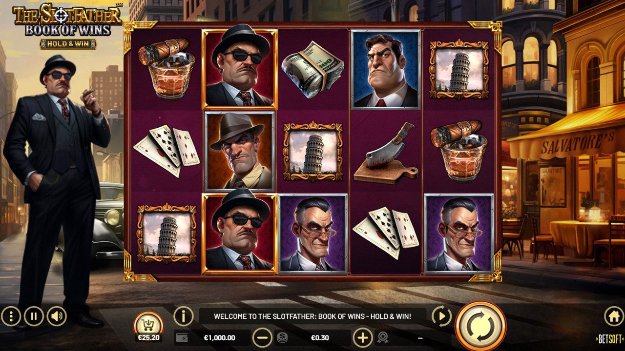 BetSoft The Slotfather Book of Wins Screenshot