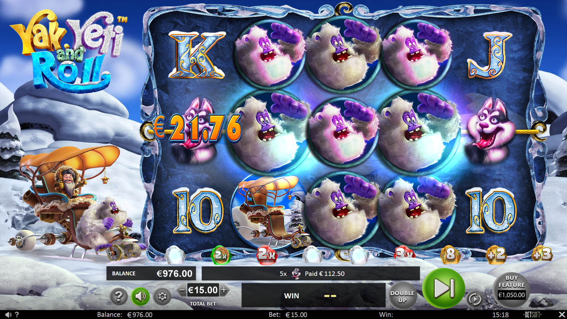 BetSoft Yak Yeti & Roll Screenshot