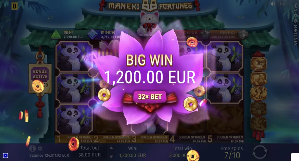 BG Maneki 88 Fortunes Screenshot