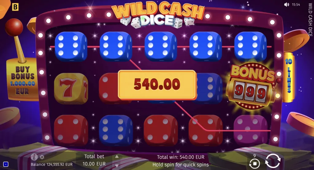 BG Wild Cash Dice Screenshot