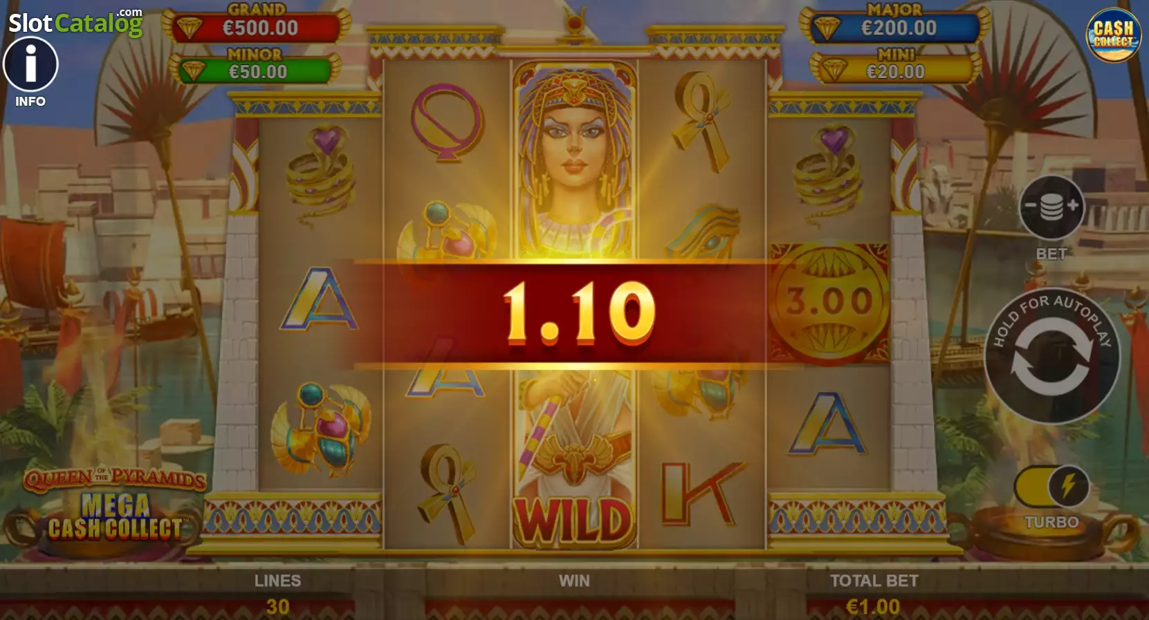 PT Queen of the Pyramids Mega Cash Collect Screenshot
